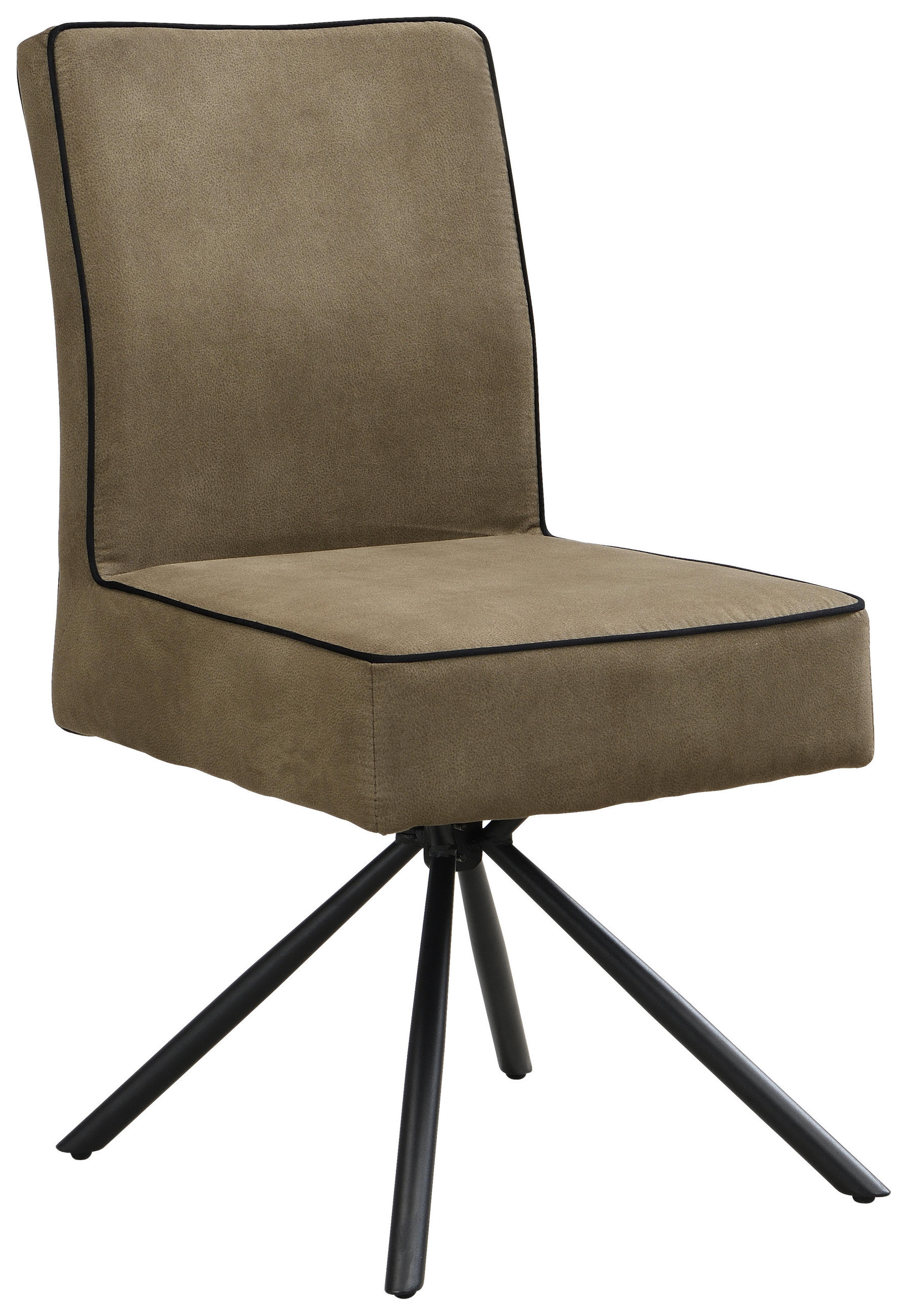 STUHL - Schwarz/Grün, Design, Textil/Metall (46,5/91/62,5cm) - Ambia Home