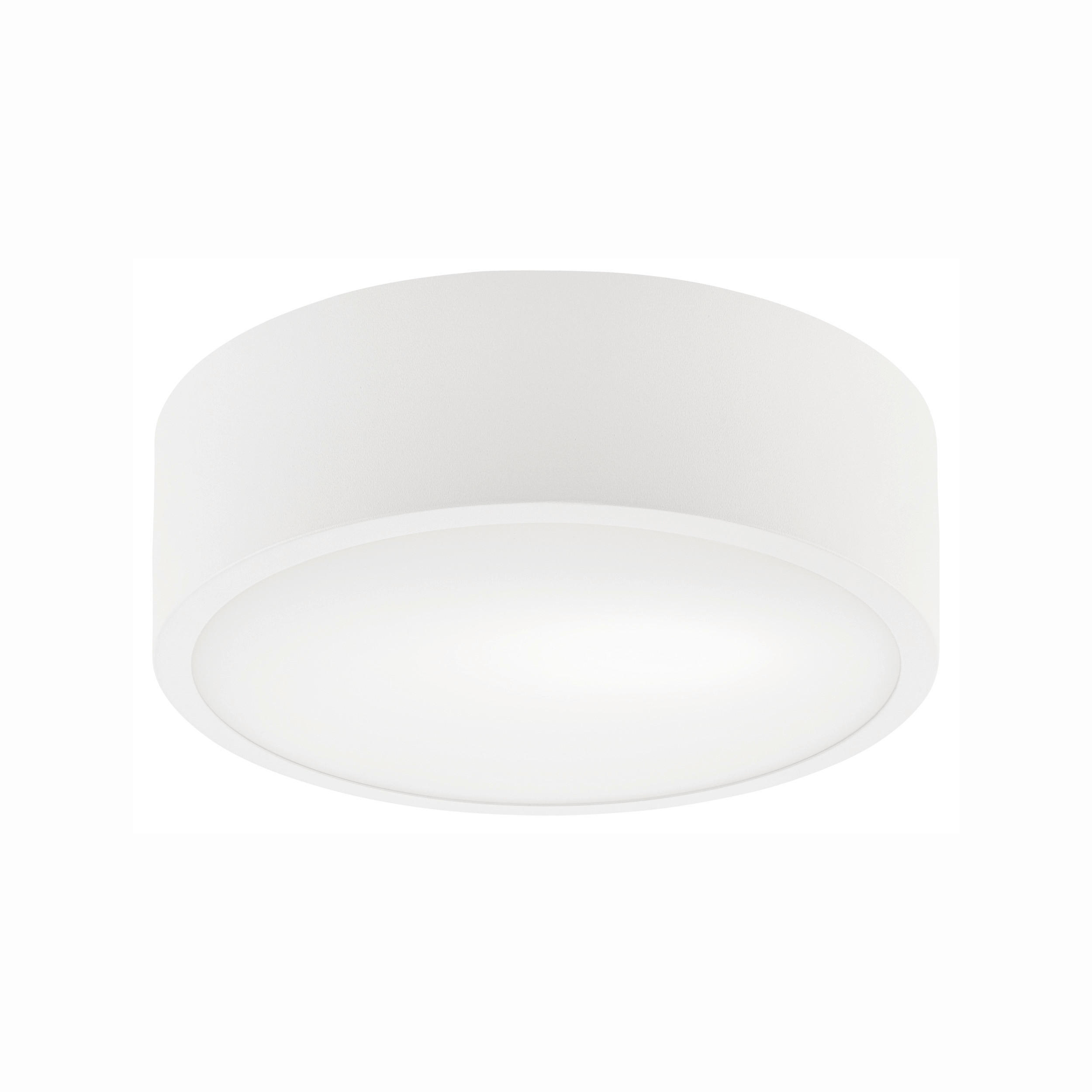 DECKENLEUCHTE Dante 26/8 cm   - Weiß Hochglanz, KONVENTIONELL, Glas/Metall (26/8cm)