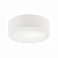 DECKENLEUCHTE  26/8 cm    - Weiß Hochglanz, KONVENTIONELL, Glas/Metall (26/8cm)