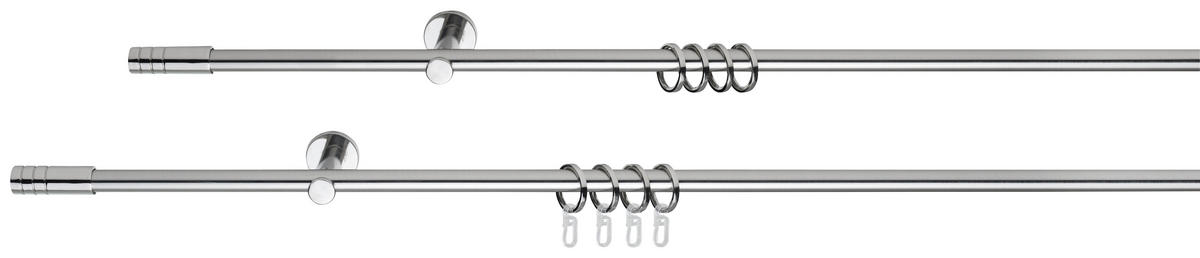 FÜGGÖNYRÚD 120 cm  - nemesacélszínű, Basics, fém (120cm) - Homeware
