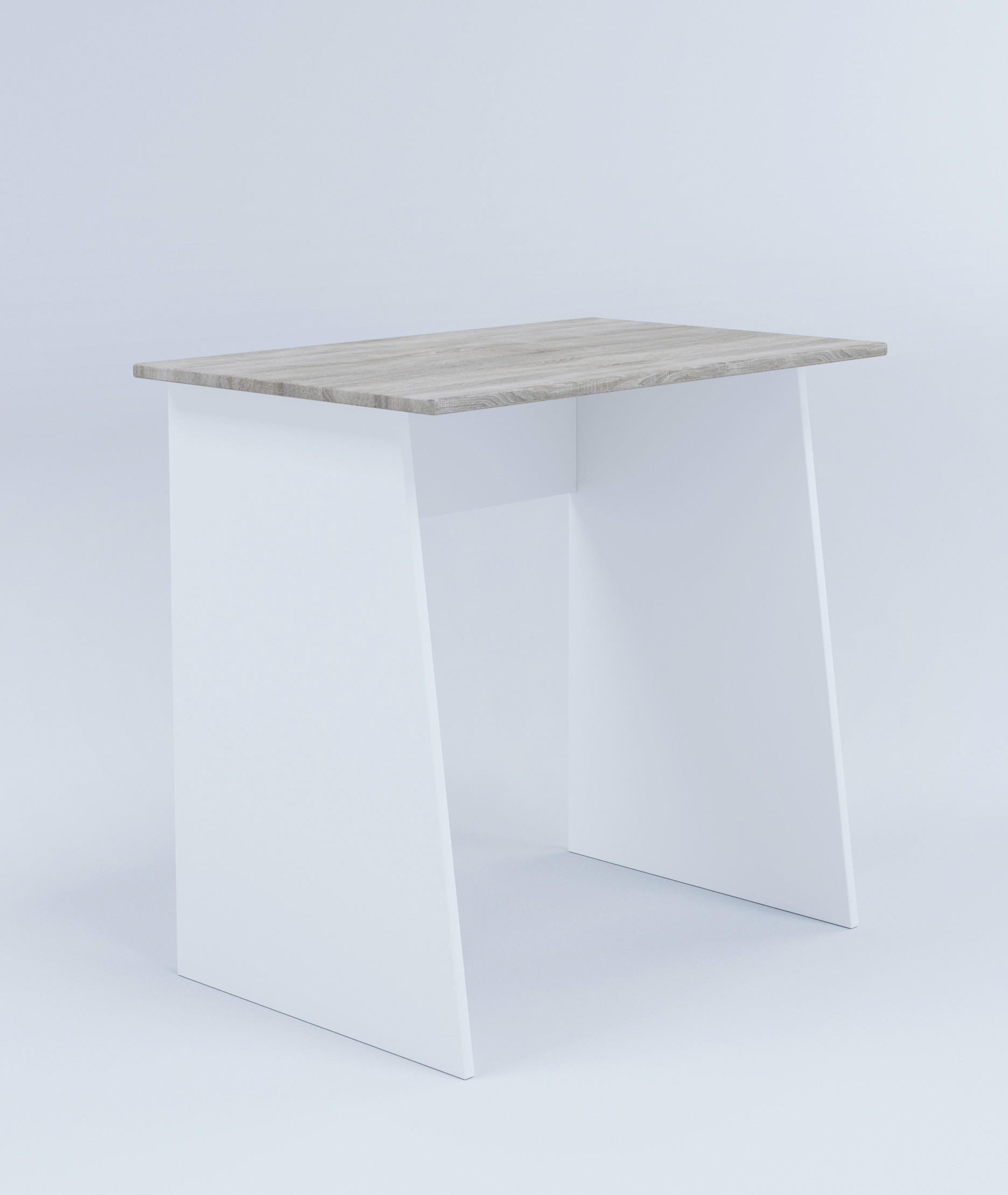 SKRIVBORD 80/50/74 cm i vit, Sonoma ek - vit/Sonoma ek, Basics, trämaterial (80/50/74cm) - MID.YOU
