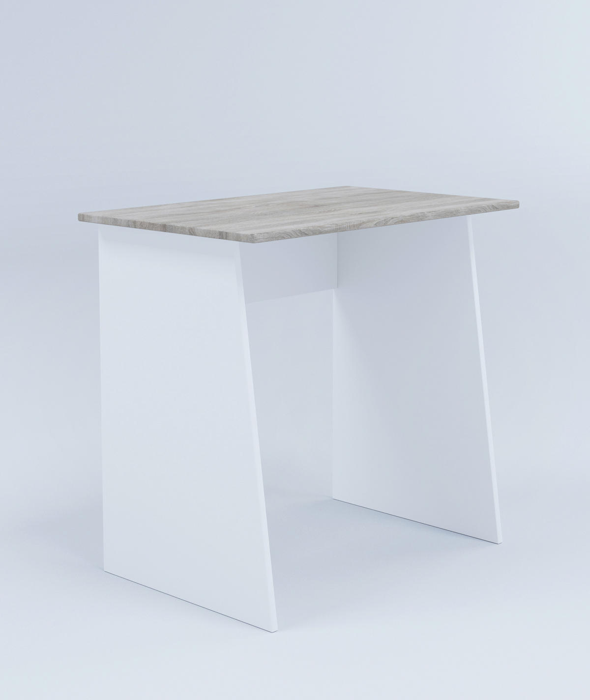 SCHREIBTISCH 80/50/74 cm  in Weiss, Sonoma Eiche  - Weiss/Sonoma Eiche, Basics, Holzwerkstoff (80/50/74cm) - MID.YOU