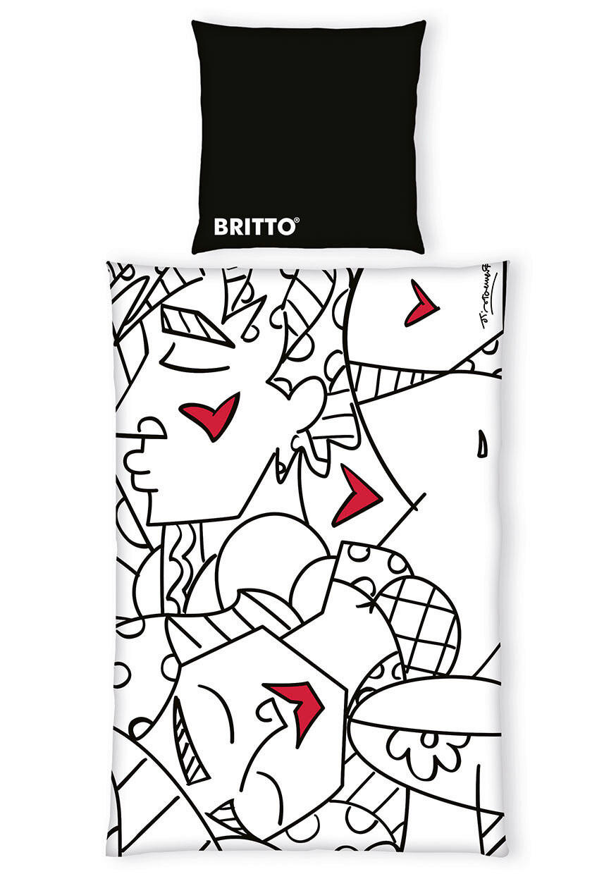 WENDEBETTWÄSCHE FACES Renforcé 135/200 cm  - Multicolor, Basics, Naturmaterialien/Textil (135/200cm) - BRITTO