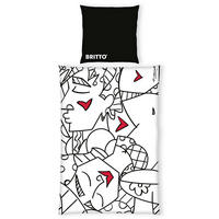 WENDEBETTWÄSCHE FACES Renforcé 135/200 cm  - Multicolor, Basics, Naturmaterialien/Textil (135/200cm) - BRITTO