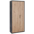 GARDEROBENSCHRANK  in 85,1/192/35,3 cm  - Schieferfarben/Anthrazit, Design, Holzwerkstoff/Kunststoff (85,1/192/35,3cm) - Carryhome