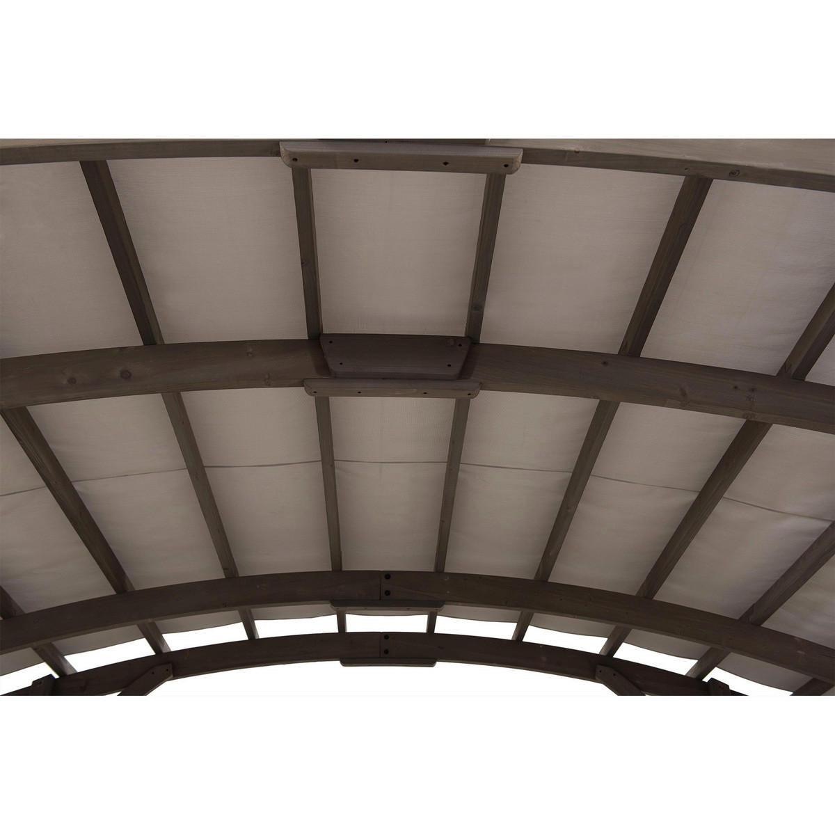 PAVILLON 427/250/305 cm   - Hellgrau/Naturfarben, Basics, Holz/Textil (427/250/305cm)