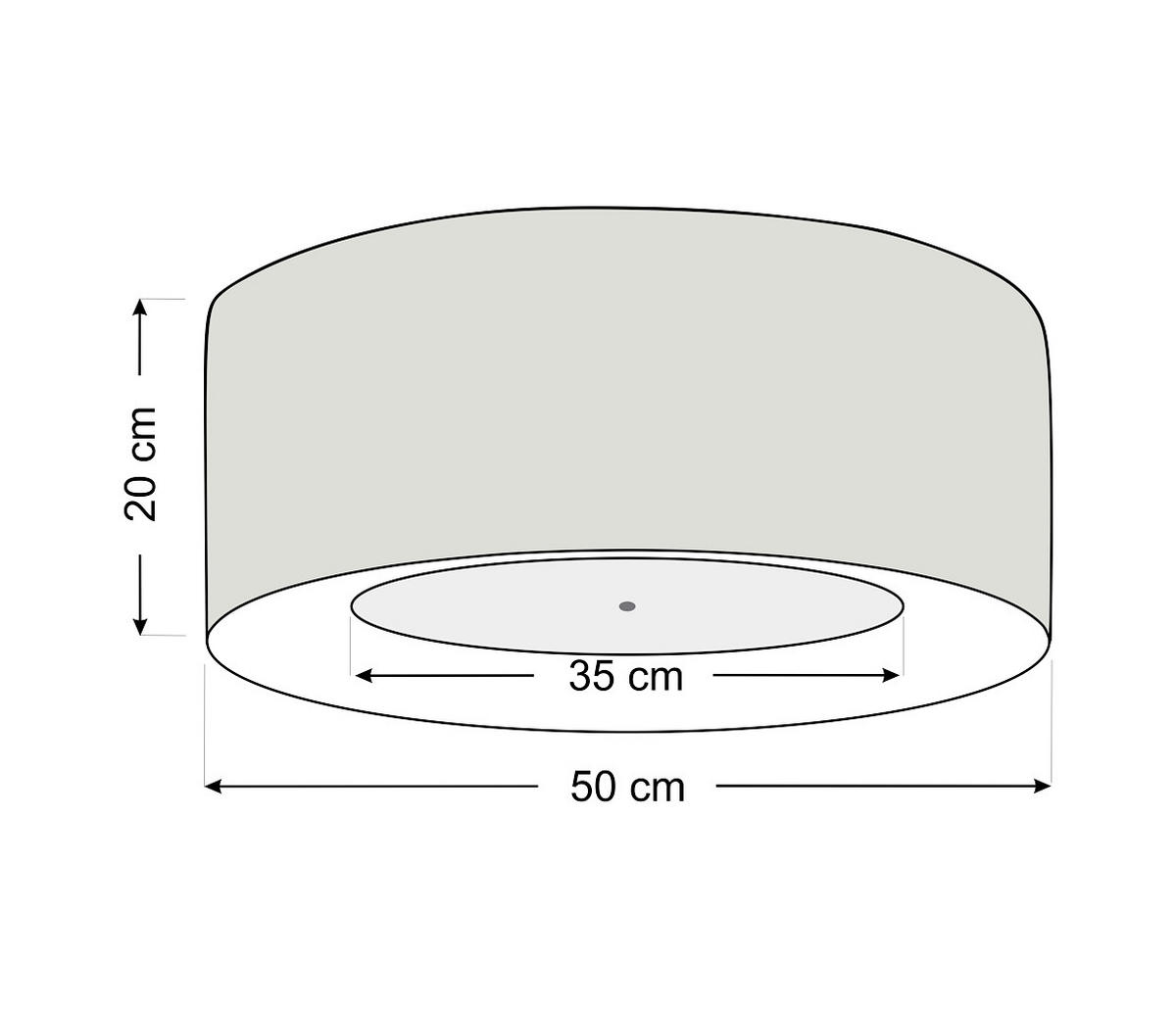 DECKENLEUCHTE Swing 50/20 cm   - Beige/Goldfarben, Design, Kunststoff/Textil (50/20cm)