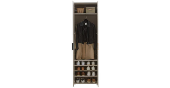 GARDEROBENSCHRANK 59/199/40 cm  - Kaschmir/Eichefarben, Design, Holzwerkstoff/Kunststoff (59/199/40cm) - Voleo