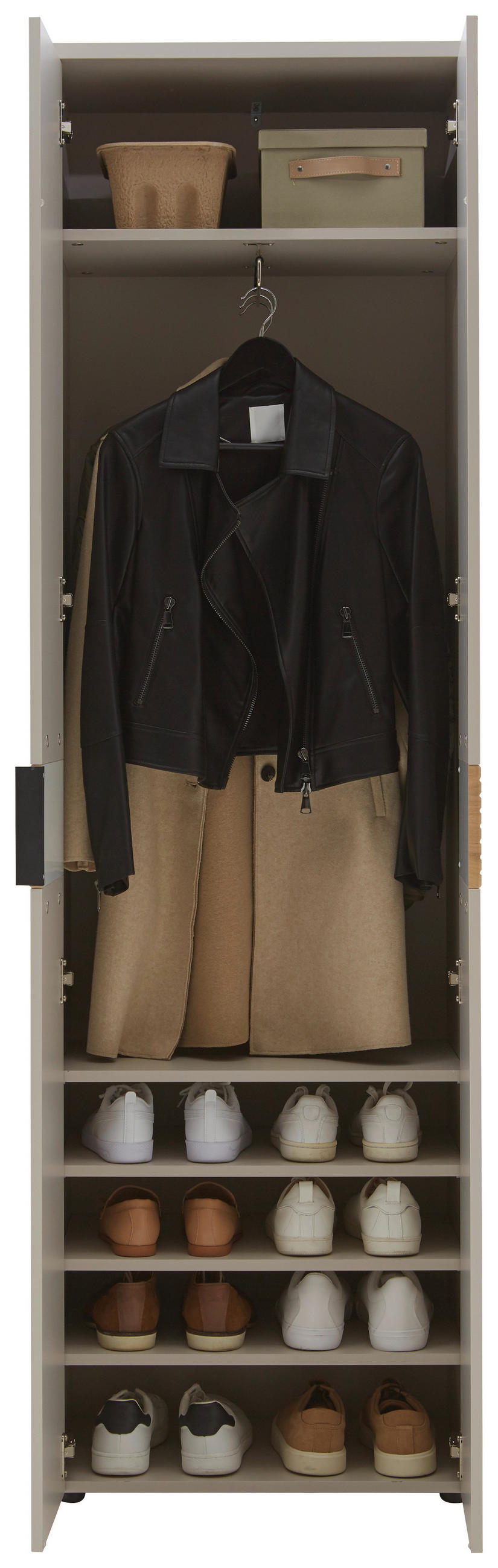 GARDEROBE 5-teilig  in 269/200/40 cm  - Kaschmir/Eichefarben, Design, Holzwerkstoff (269/200/40cm) - Voleo