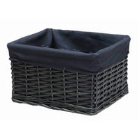 POLCKOSÁR 31/27/18 cm  - fekete, Basics, textil/fa (31/27/18cm) - Ambia Home