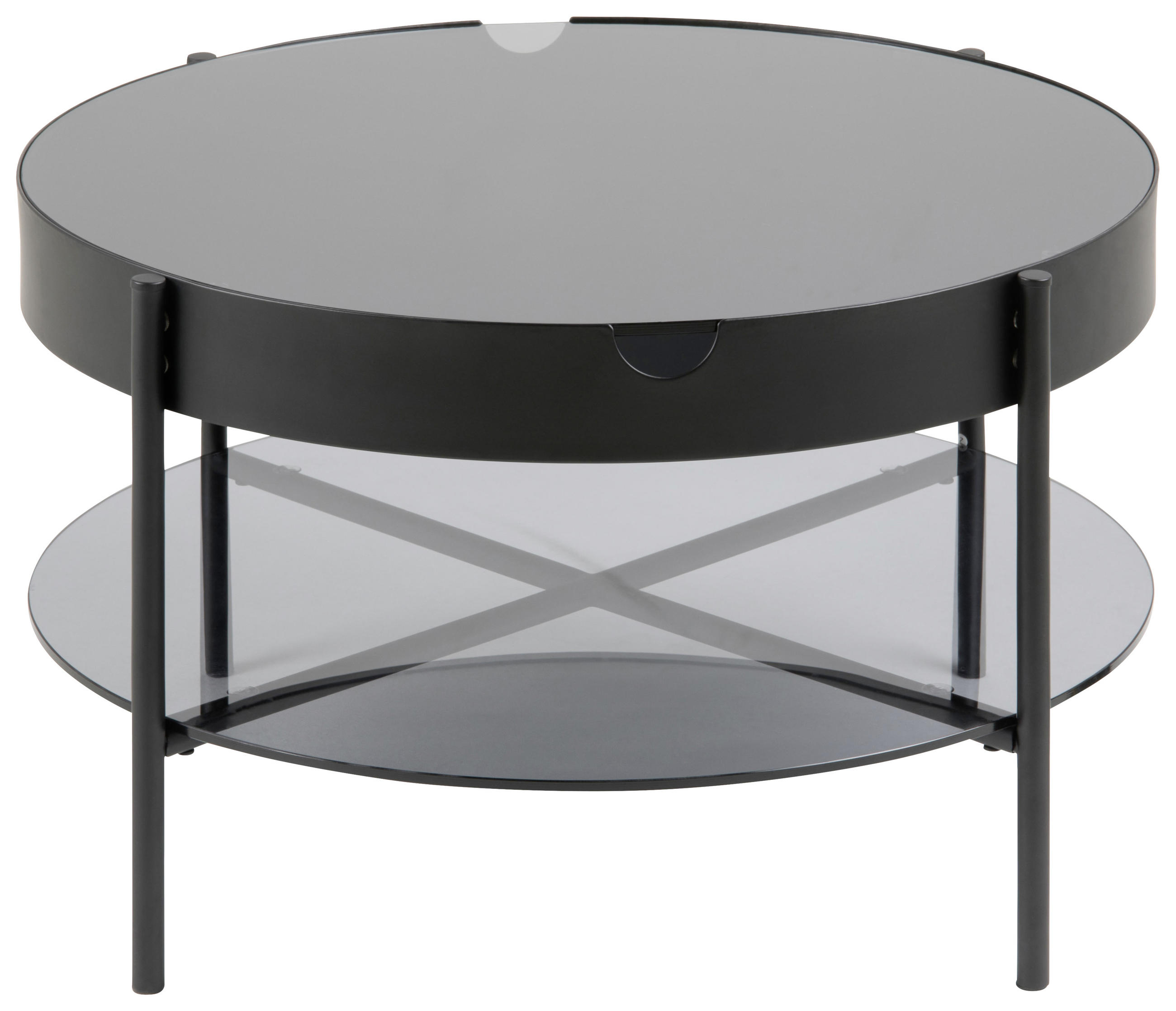 KLUB STOČIĆ  crna  - crna, Dizajnerski, staklo/metal (75/45cm) - Carryhome