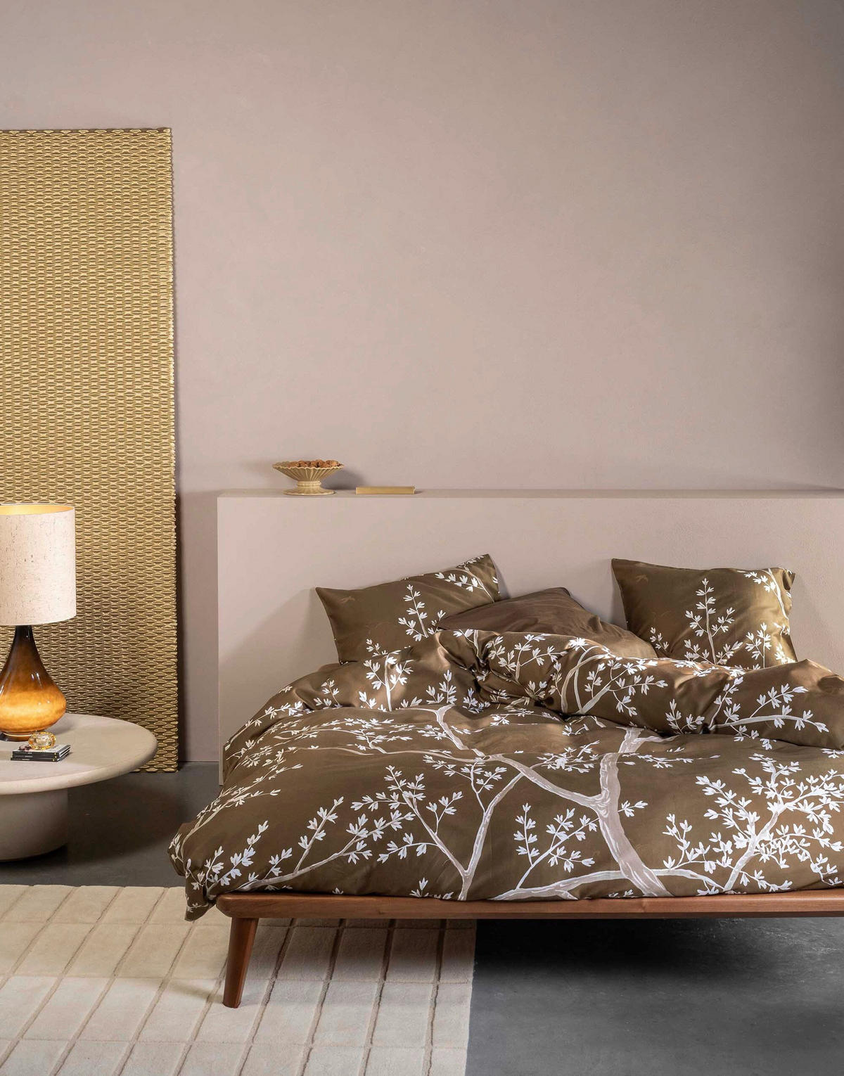BETTWÄSCHE 2-teilig Lucienne Satin 155/220 cm  - Hellbraun, KONVENTIONELL, Textil (155/220cm) - Essenza