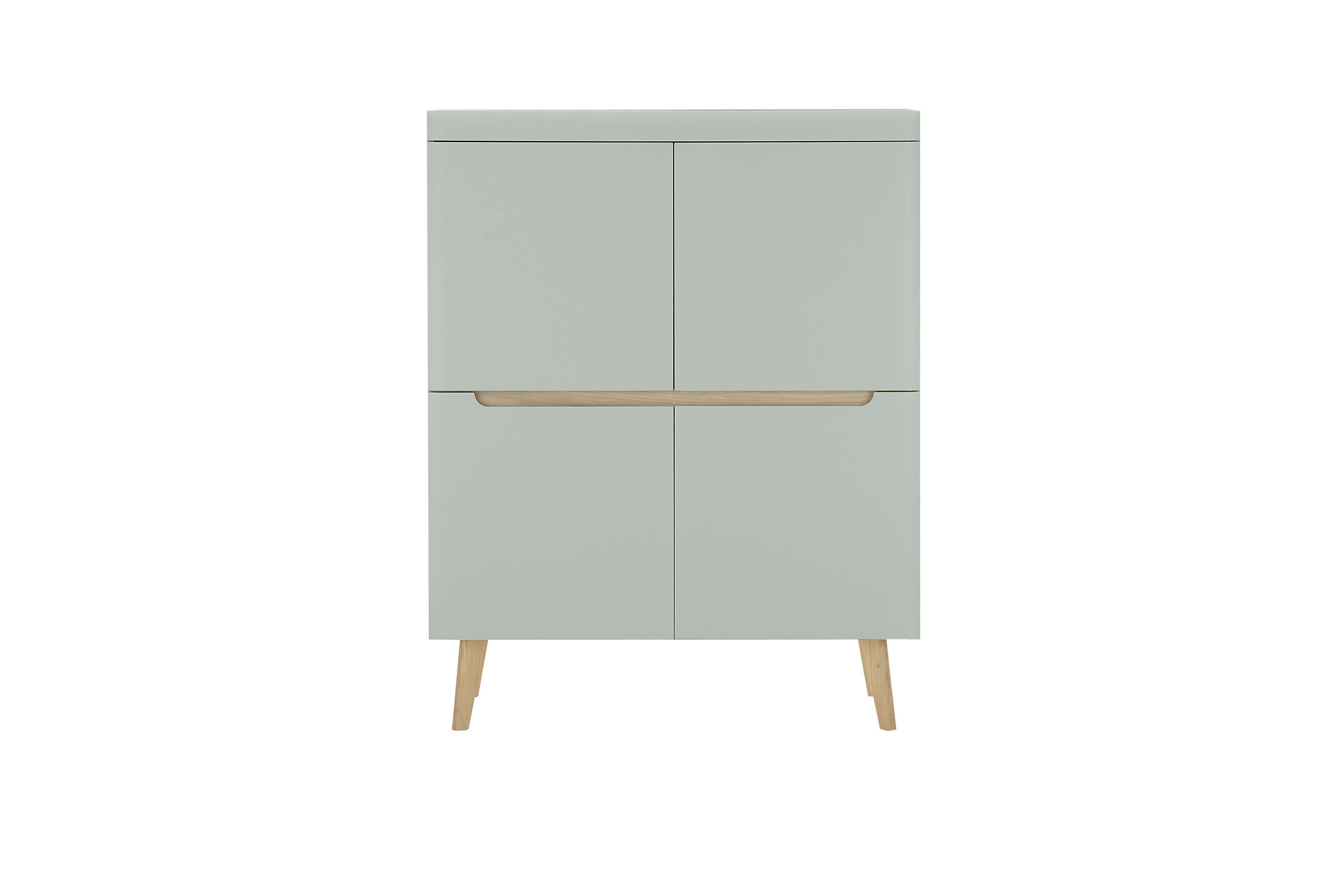 HIGHBOARD  in 107/134/40 cm  - Eichefarben/Grün, Design, Holzwerkstoff (107/134/40cm) - MID.YOU