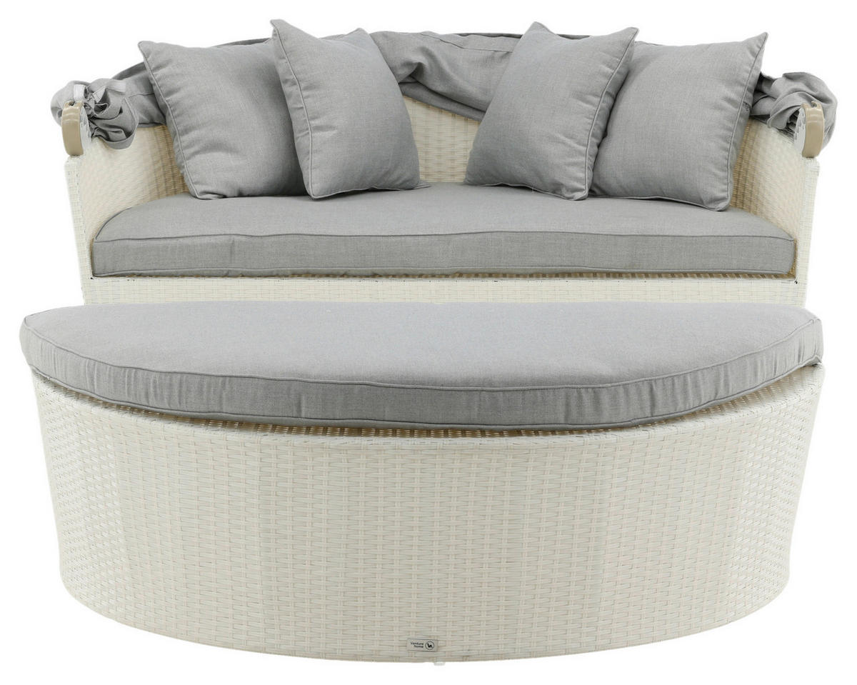 SONNENINSEL 153/72/76 cm  - Weiß, KONVENTIONELL, Kunststoff (153/72/76cm) - Gardenson