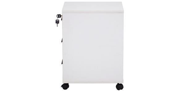 ROLLCONTAINER 43/56/43.5 cm  - Schwarz/Weiß, Basics, Holzwerkstoff/Kunststoff (43/56/43.5cm) - Carryhome