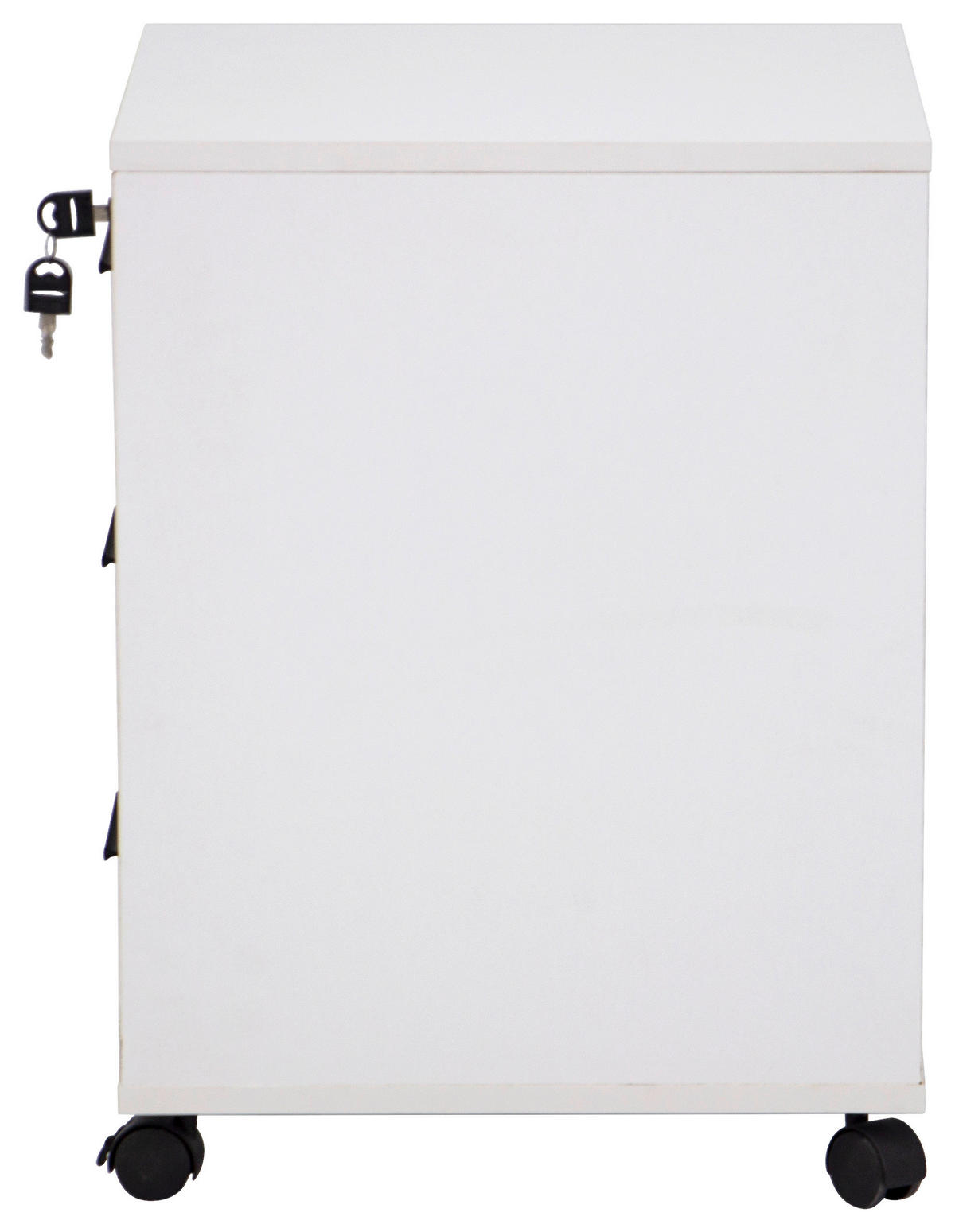 ROLLCONTAINER 43/56/43.5 cm  - Schwarz/Weiß, Basics, Holzwerkstoff/Kunststoff (43/56/43.5cm) - Carryhome