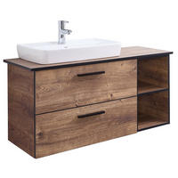 WASCHTISCHKOMBI 103 cm  - Eichefarben/Schwarz, Design, Keramik/Holzwerkstoff (103cm) - Xora