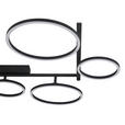 LED-DECKENLEUCHTE 118/127/12 cm  - Schwarz, Design, Kunststoff/Metall (118/127/12cm) - Novel