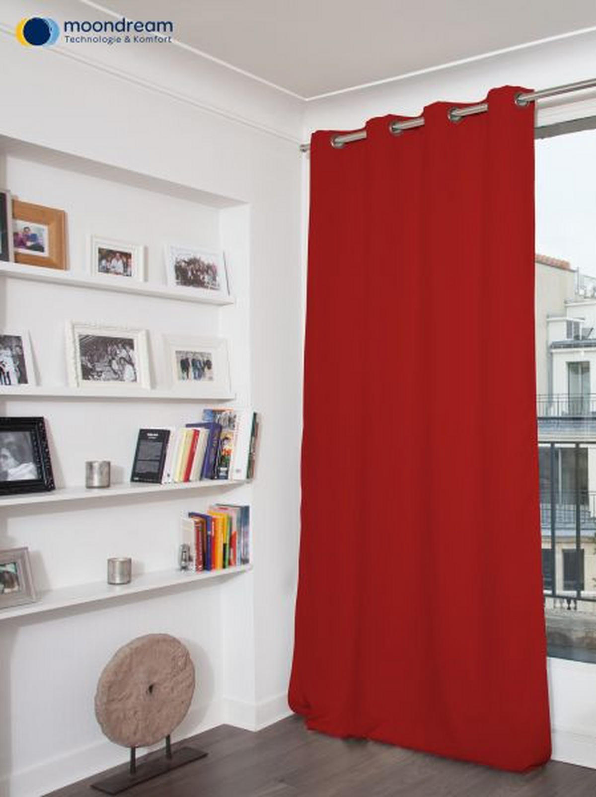 LÄRMSCHUTZVORHANG Verdunkelung  - Rot, Design, Textil (145/260cm)