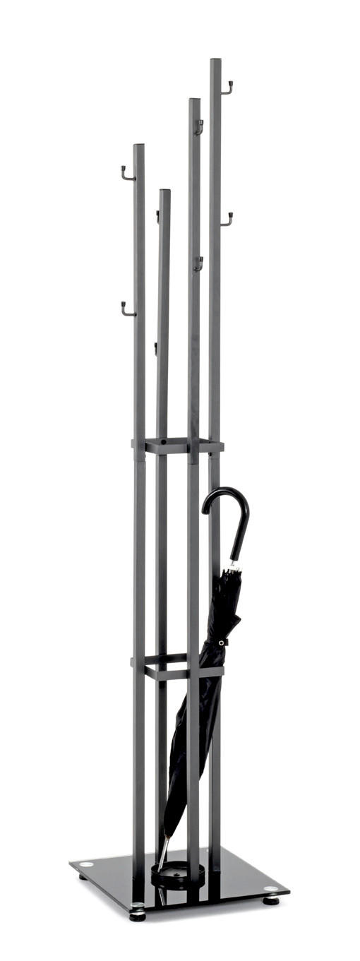STOJAN DO ŠATNY - antracitová, Moderní, kov (35/182/35cm) - Dieter Knoll