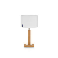 TISCHLEUCHTE 23/43 cm   - Creme/Braun, Natur, Holz/Textil (23/43cm) - Herzblut