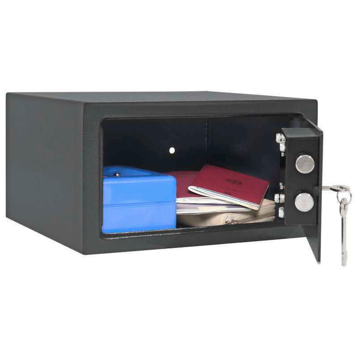 TRESOR - Anthrazit, KONVENTIONELL, Metall (31/17/28cm) - ROTTNER