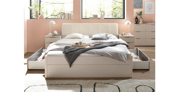 BETT 180/200 cm  in Kaschmir  - Kaschmir, KONVENTIONELL, Holzwerkstoff/Textil (180/200cm) - Carryhome