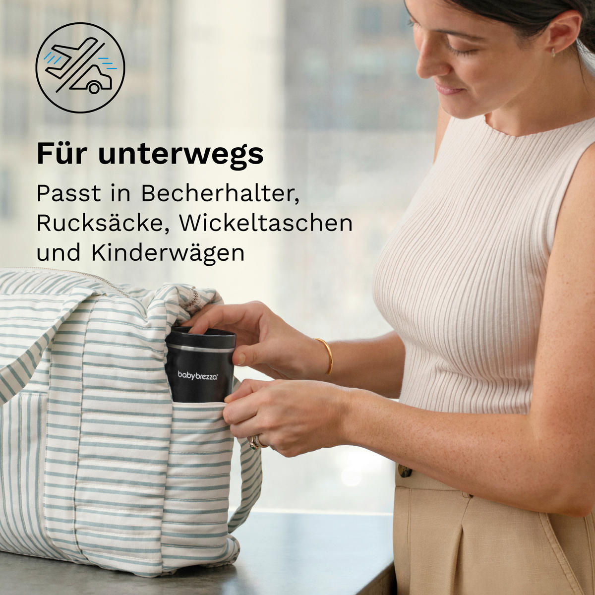 BABYNAHRUNGSZUBEREITER Baby Brezza Superfast Portable Bottle Warmer  - Schwarz, Basics, Metall (8.2/21/8.2cm) - Baby Brezza