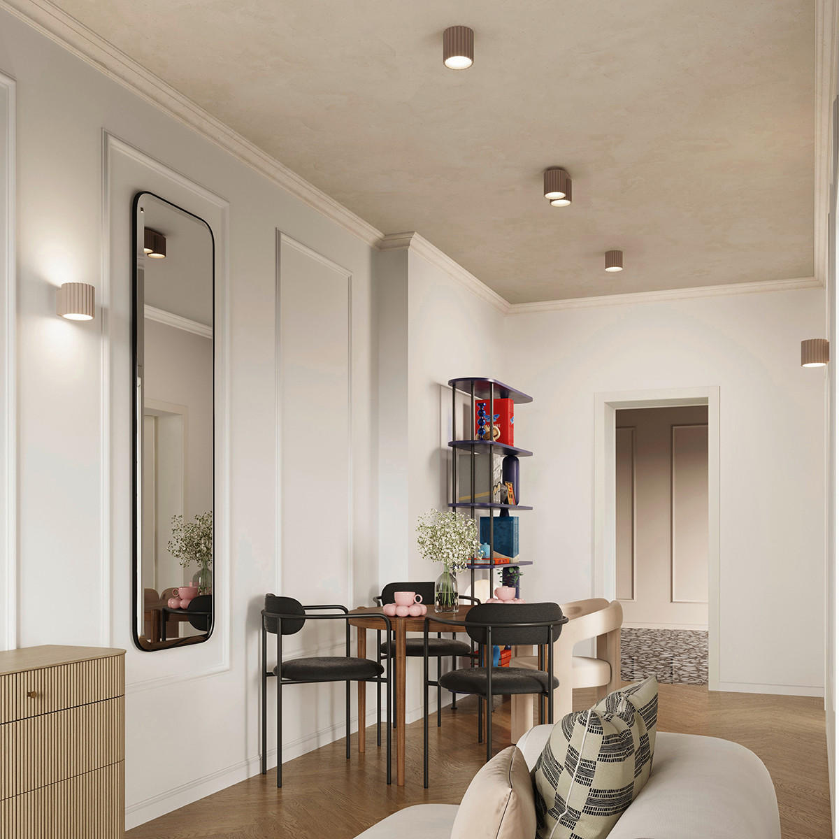 DECKENLEUCHTE AURA 10/10/10 cm  - Beigebraun, Design, Metall (10/10/10cm)