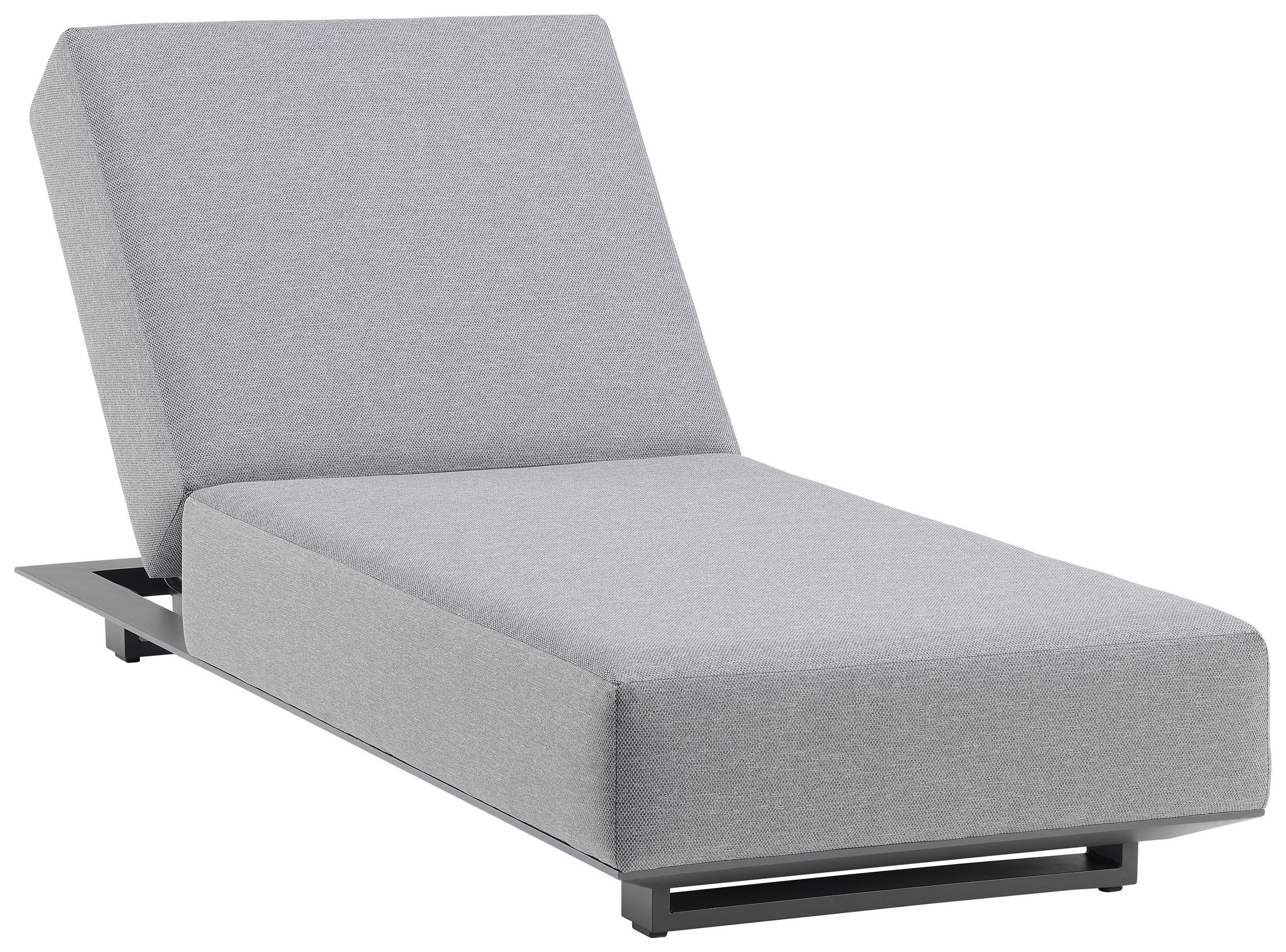 VRTNI LEŽALNIK aluminij prašno lakirano antracit, siva  - siva/antracit, Design, kovina/tekstil (200/31/75cm) - Amatio