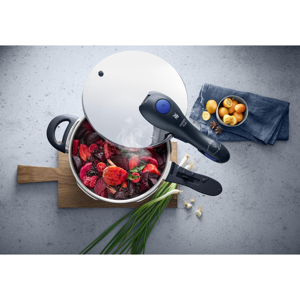 TRYCKKOKARE Perfect+ Pressure 8,5 l  - stålfärgad/svart, Design, metall/plast (8,5l) - WMF