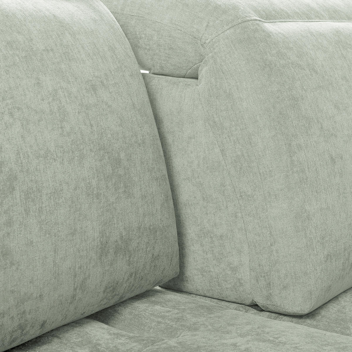 ECKSOFA PRADO Mintgrün Webstoff Bettkasten, Kopfteilverstellung, Sitztiefenverstellung  - Schwarz/Mintgrün, Design, Textil/Metall (195/268cm) - Livetastic
