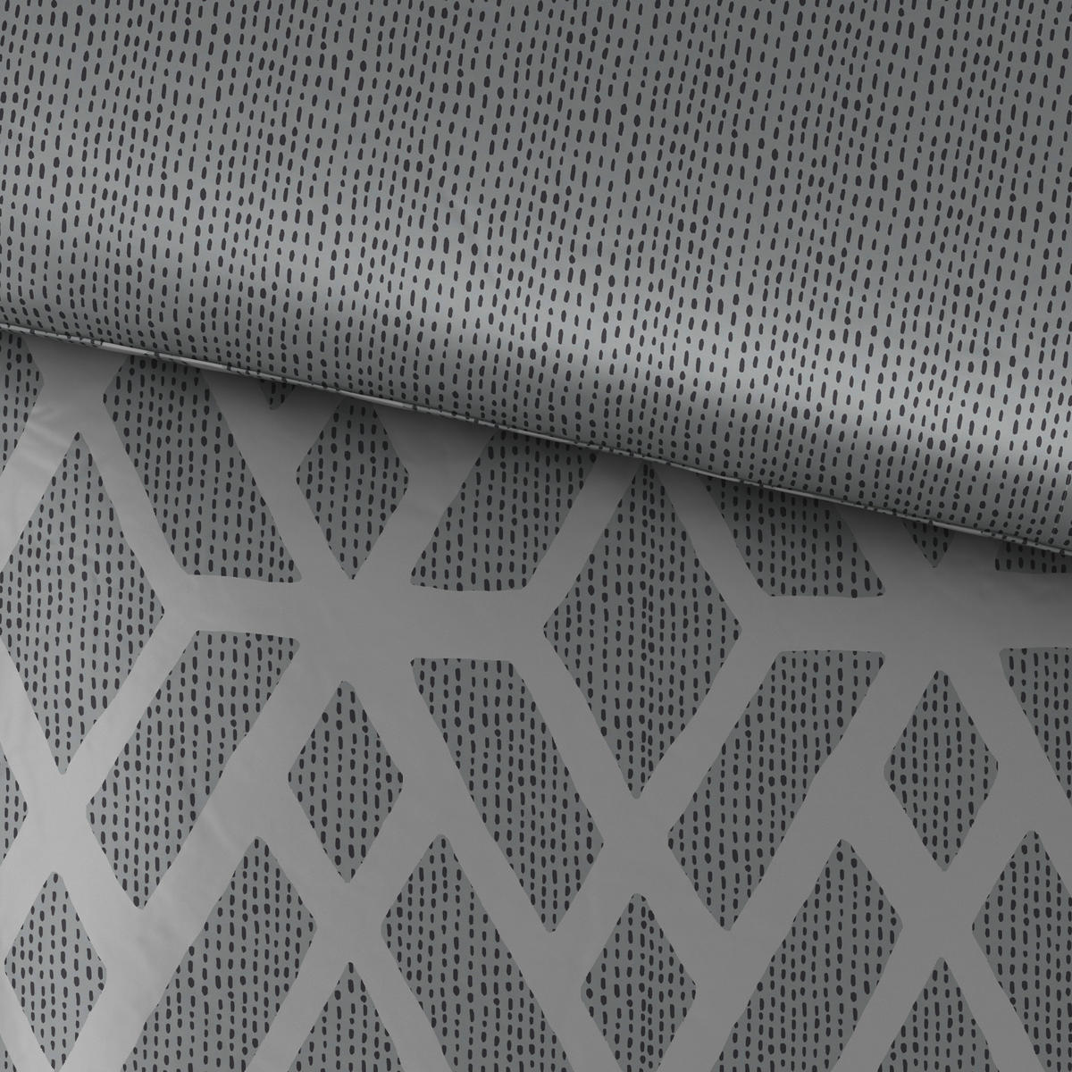 POSTELJINA SA DVA LICA SALVADOR 135/200 cm antracit  - antracit, Dizajnerski, tekstil (135/200cm) - Dieter Knoll