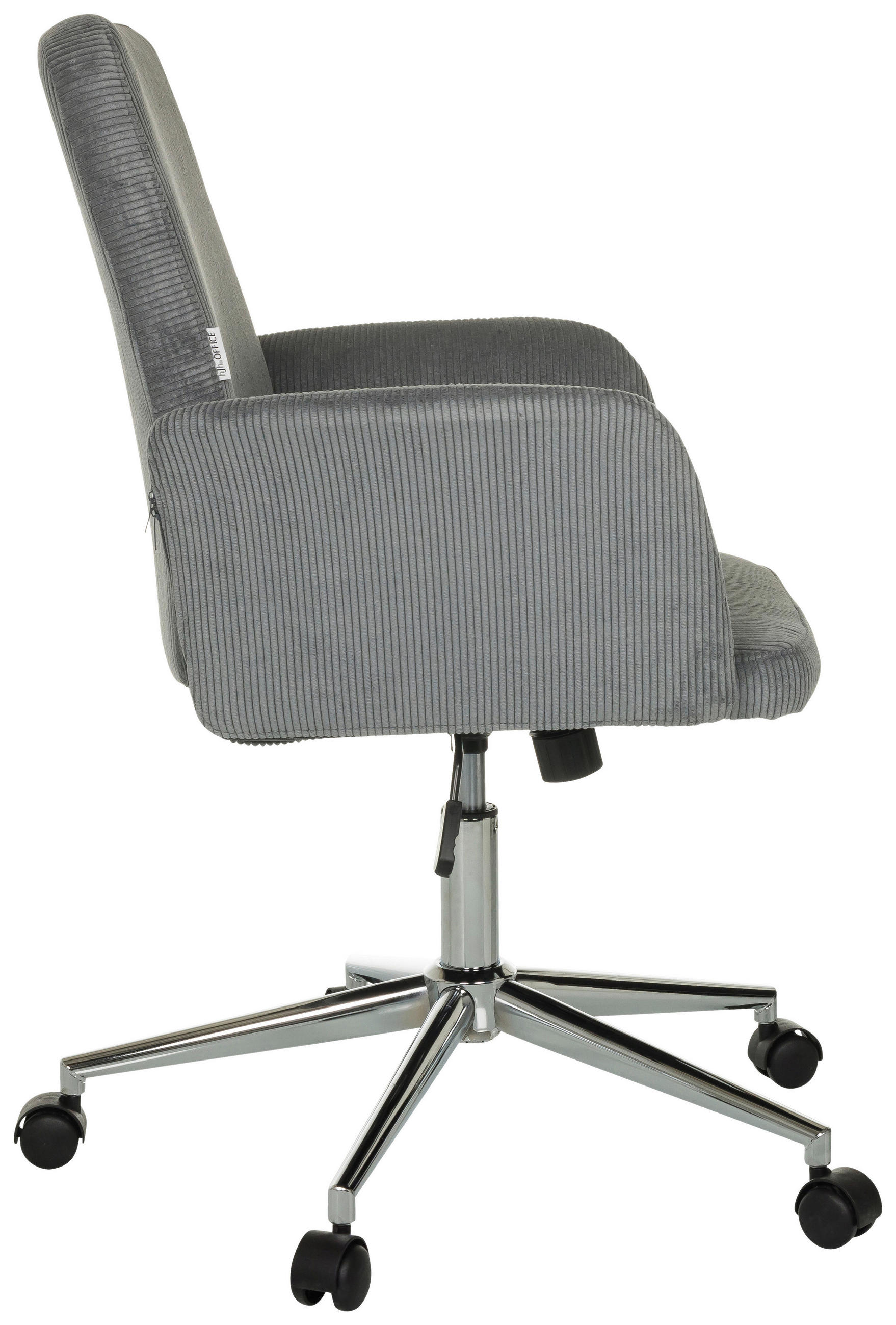 OTOČNÁ ŽIDLE, manšestr, šedá - šedá/barvy stříbra, Moderní, kov/textil (70cm) - MID.YOU