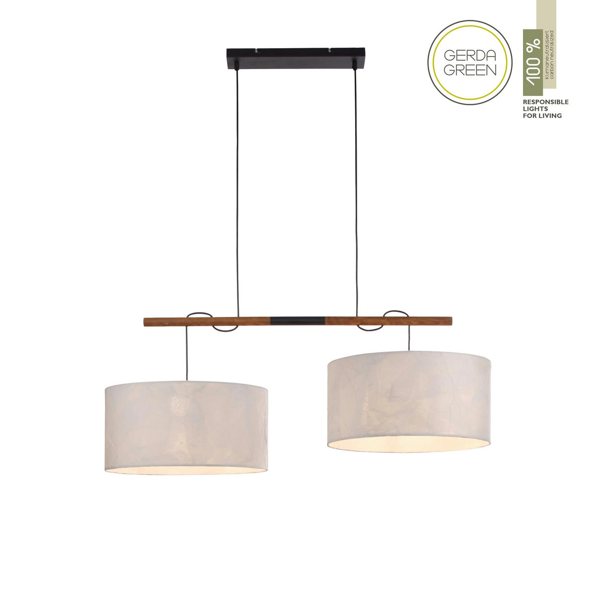 HÄNGELEUCHTE Sofie 107/44/120 cm   - Weiß, Natur, Papier/Metall (107/44/120cm)