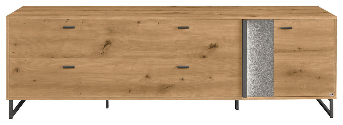 TV-ELEMENT - Dunkelgrau/Eiche Artisan, Design, Holzwerkstoff/Stein (213,7/66,5/43,8cm) - SetOne by Musterring