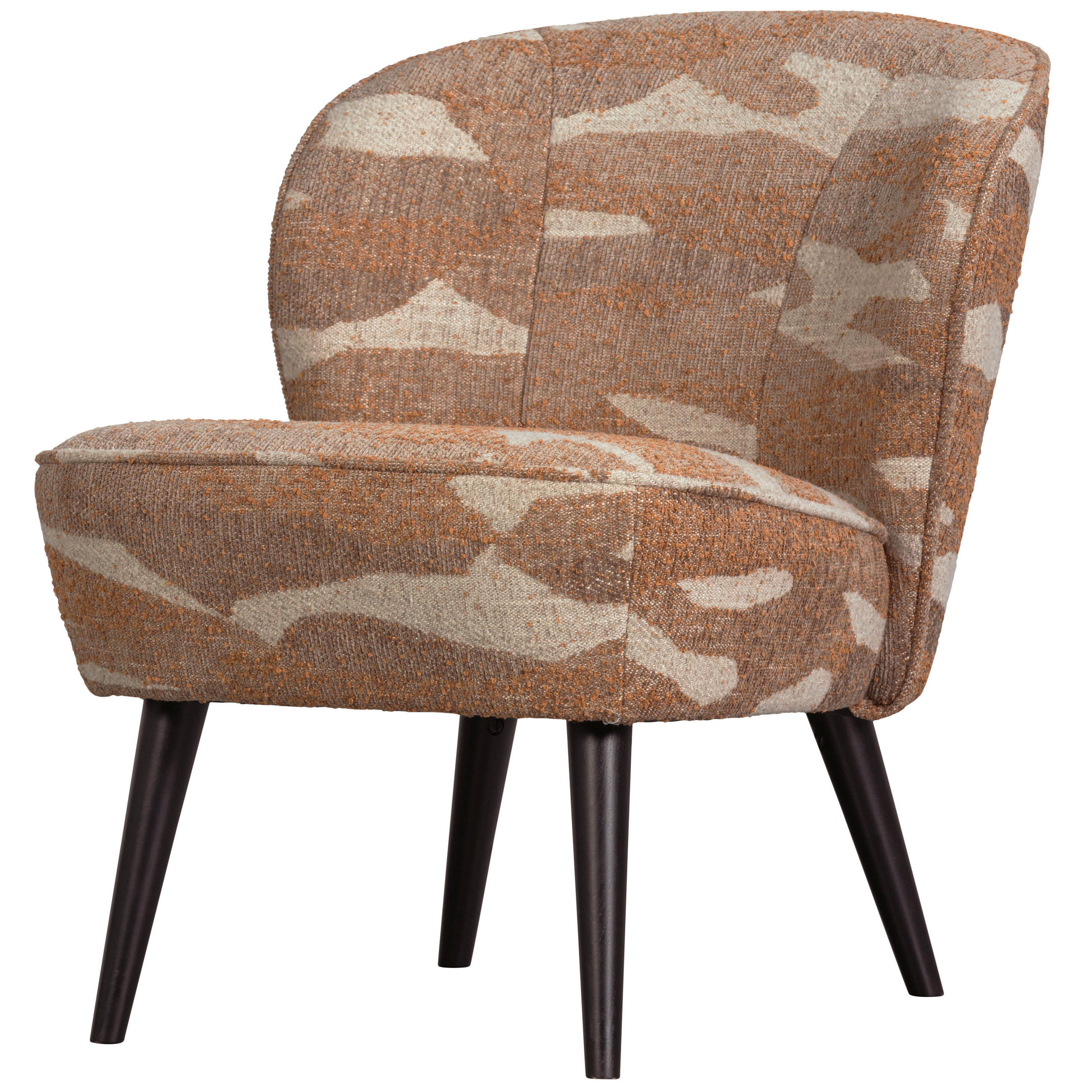 SESSEL in Webstoff Sandfarben  - Sandfarben/Schwarz, Design, Holz/Textil (59/71/70cm) - Livetastic