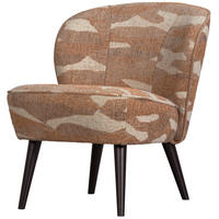 SESSEL in Webstoff Sandfarben  - Sandfarben/Schwarz, Design, Holz/Textil (59/71/70cm) - Livetastic