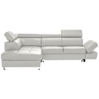 ROHOVÁ SEDACIA SÚPRAVA, textil, koža, svetlosivá - čierna/svetlosivá, Design, kov/koža (212/265cm) - Celina Home