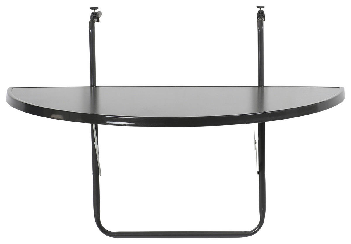BALKONHÄNGETISCH Metall, Holzwerkstoff Anthrazit  - Anthrazit, Basics, Holzwerkstoff/Metall (50/100/20cm) - Gardenson