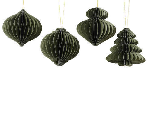 CHRISTBAUMANHÄNGER  - Grün, LIFESTYLE, Papier (8,00/8,00/8,00cm)
