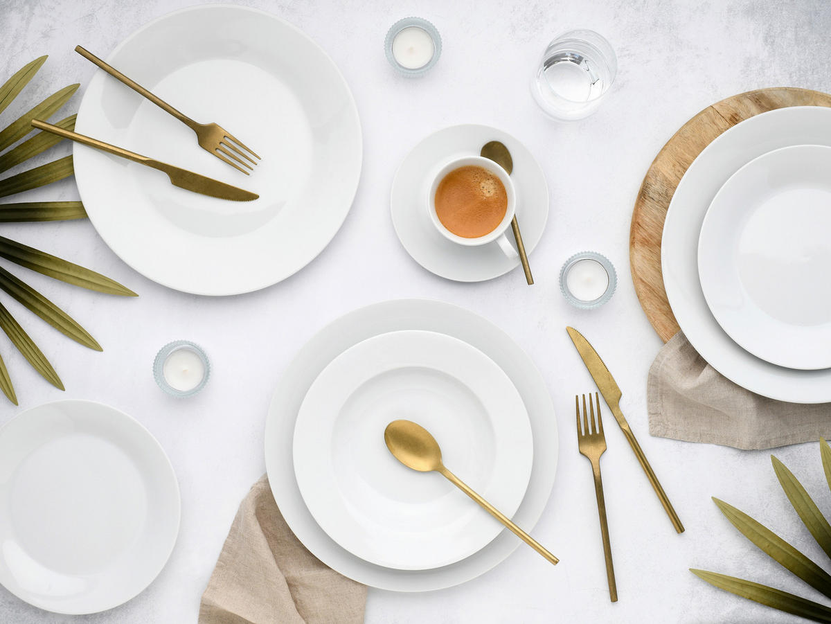 KOMBISERVICE Base weiß 30-teilig  - Weiß, Basics, Keramik - Creatable