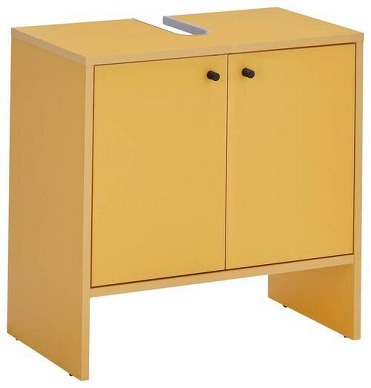 WASCHBECKENUNTERSCHRANK 60/60/35 cm  - Gelb/Schwarz, MODERN, Holzwerkstoff/Kunststoff (60/60/35cm) - MID.YOU