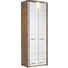 GARDEROBENSCHRANK Hochglanz Eichefarben, Weiß - Chromfarben/Eichefarben, KONVENTIONELL, Holzwerkstoff/Metall (75/200/42cm) GARDEROBENSCHRANK Hochglanz Eichefarben, Weiß - Chromfarben/Eichefarben, KONVENTIONELL, Holzwerkstoff/Metall (75/200/42cm)