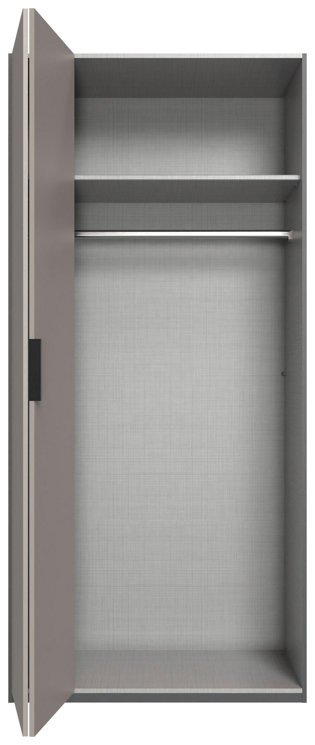 FALTTÜRENSCHRANK 100/216/58 cm 2-türig Graphitfarben, Sahara  - Schwarz/Graphitfarben, Design, Glas/Holzwerkstoff (100/216/58cm) - Boxxx