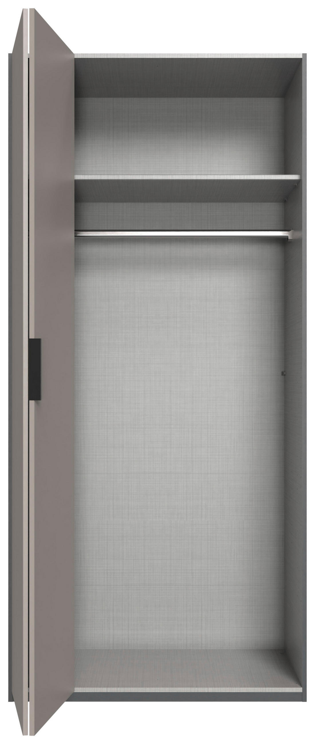 FALTTÜRENSCHRANK 100/216/58 cm 2-türig Graphitfarben, Sahara  - Schwarz/Graphitfarben, Design, Glas/Holzwerkstoff (100/216/58cm) - Boxxx