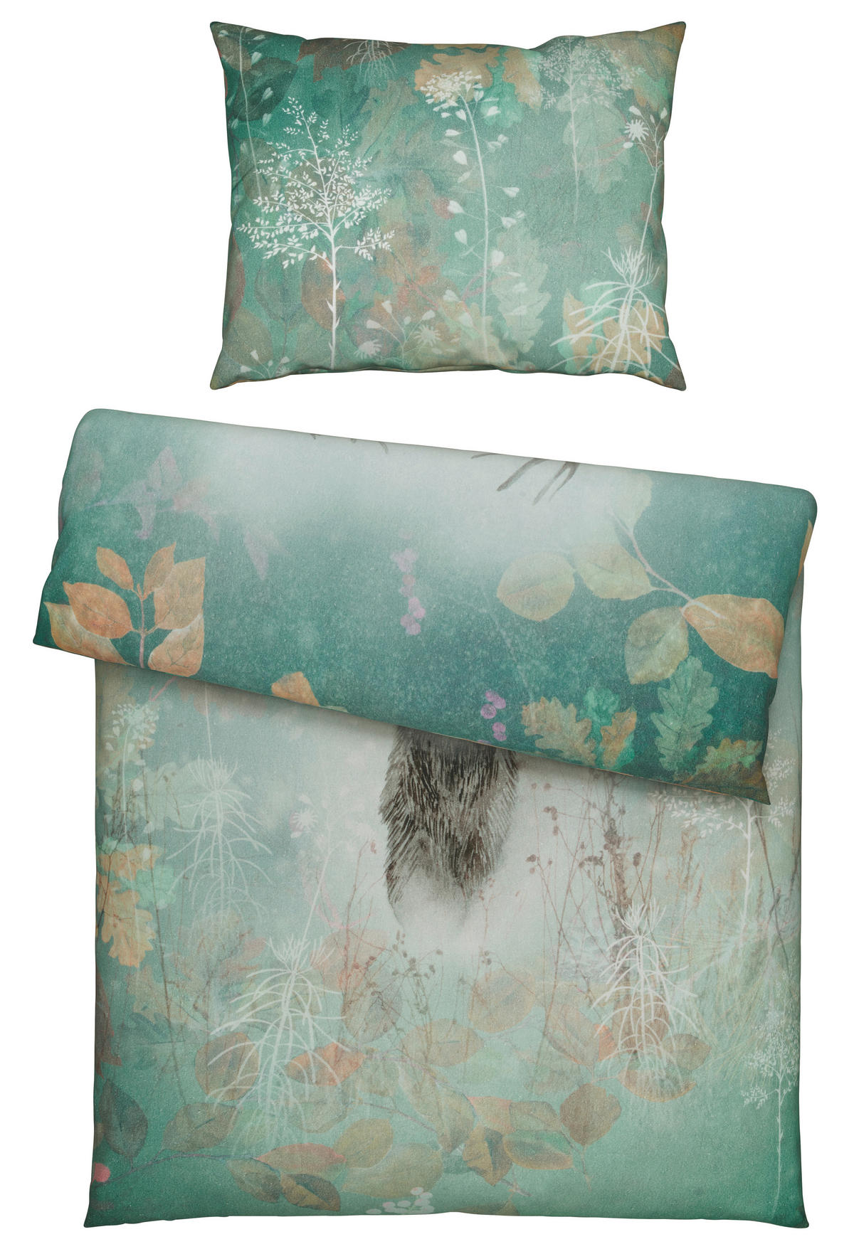BETTWÄSCHE Impulse Flanell 140/200 cm  - Waldgrün, Basics, Textil (140/200cm) - Estella