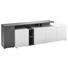LOWBOARD - Anthrazit/Schwarz, Design, Holzwerkstoff/Kunststoff (184/50/43cm) - Voleo LOWBOARD - Anthrazit/Schwarz, Design, Holzwerkstoff/Kunststoff (184/50/43cm) - Voleo