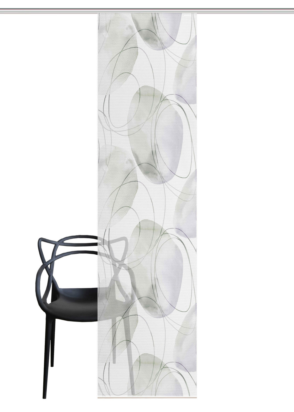 FLÄCHENVORHANG   halbtransparent  60/245 cm   - Flieder/Weiß, Natur, Textil (60/245cm)