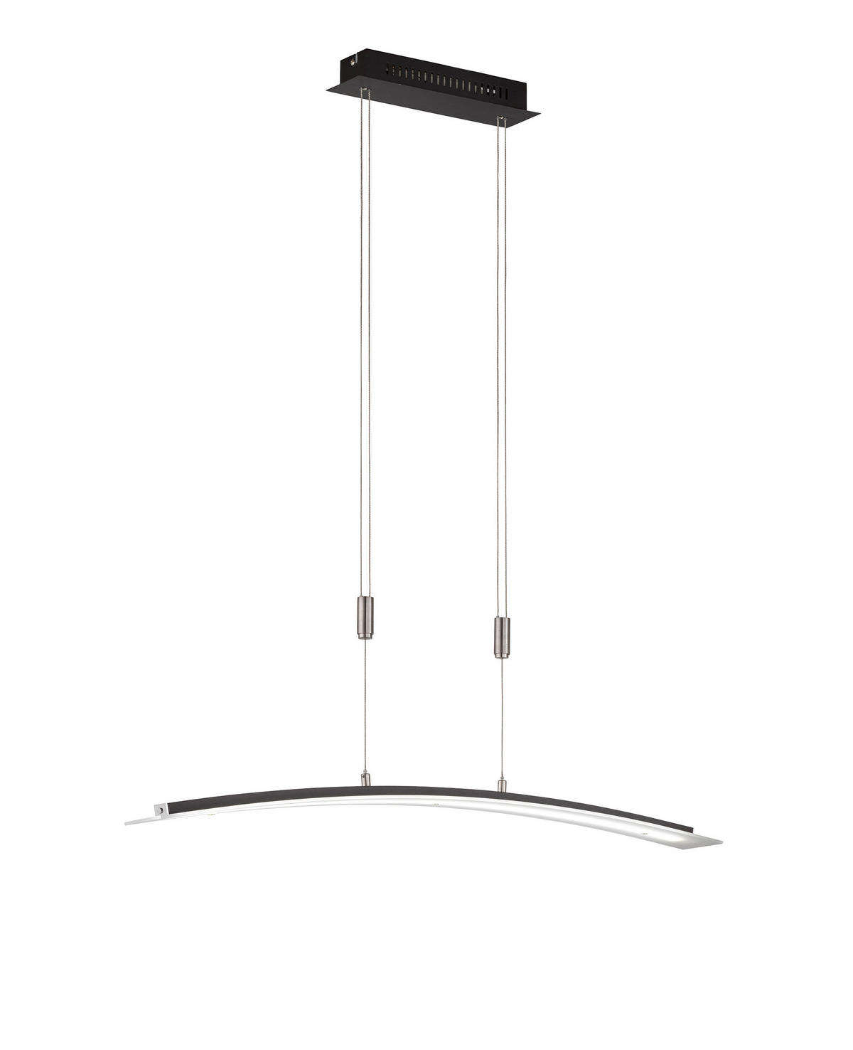 LED-HÄNGELEUCHTE 90/150 cm    - Schwarz, Design, Metall (90/150cm) - Fischer & Honsel